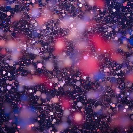abstract background with bokeh defocused lights and stars.の素材
