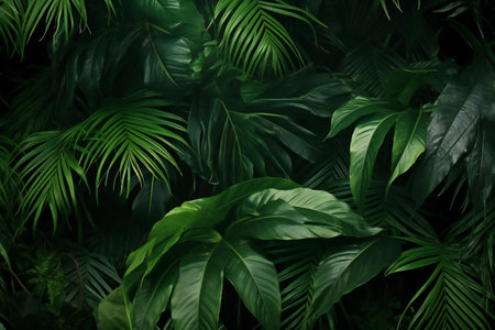 Tropical leaves background. Natural green leaves background. Tropical leaves background.の素材