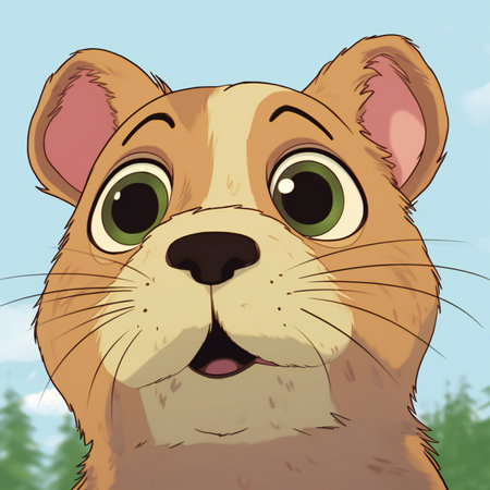 Portrait of a cute hamster.の素材