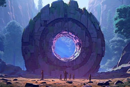 Fantasy landscape in the form of an alien planet.の素材