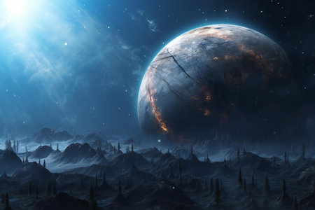 Fantasy alien planet.の素材