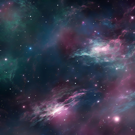 Stars of a planet and galaxy in a free spaceの素材
