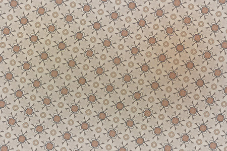 Textile cloth colorful with diamond pattern in beige, brown and black