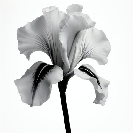 Iris flower isolated on white background.の素材