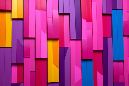 abstract colorful background made of cubes in pink and blueの素材