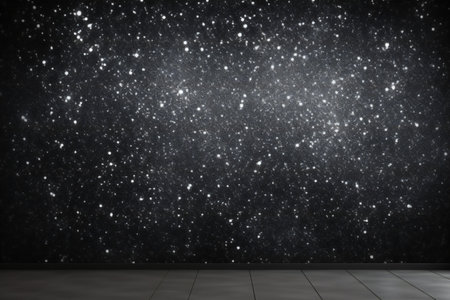 Empty room with stars and snowflakes.の素材