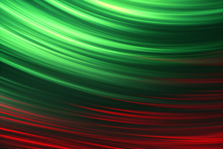 abstract background with smooth lines in green, red and black colorsの素材