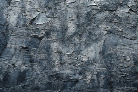 Texture of crumpled sheet of black paper. Abstract background.の素材