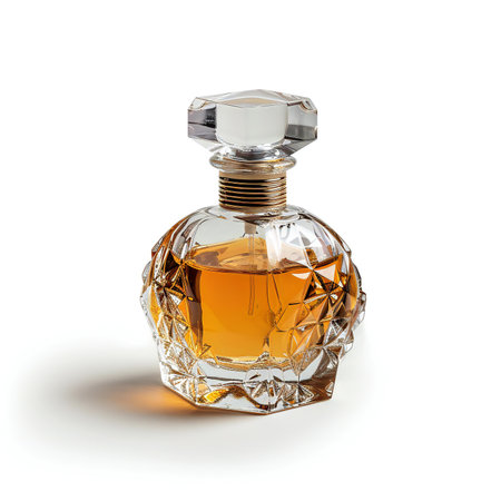 Bottle of perfume isolated on white background.の素材