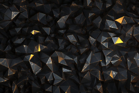 Abstract of chaotic pyramids. Futuristic background.の素材