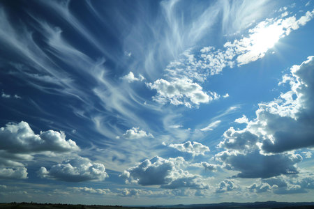 clouds in the blue sky, beautiful photo digital picture, nature seriesの素材