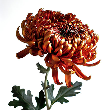 Chrysanthemum flower isolated on white backgroundの素材