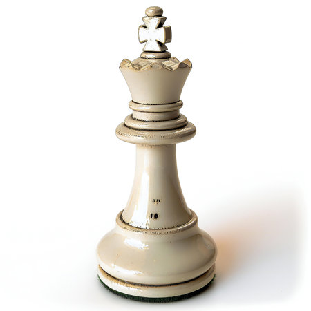 Chess king isolated on white background.の素材