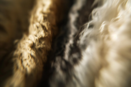Close up of fur texture. Abstract background and texture for design.の素材