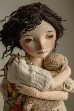 Portrait of a beautiful girl with dreadlocks in a vintage dressの素材