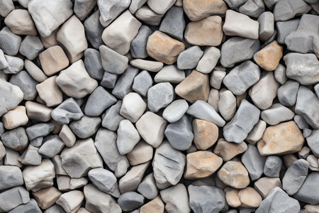 Background texture of stone pebbles. Small pebbles.の素材