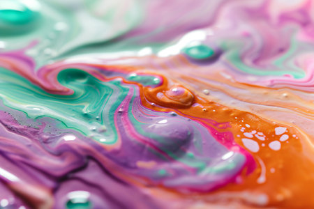 abstract background of acrylic paint in pink, blue and purple colorsの素材