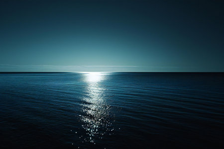 Sunset over the sea. Beautiful seascape. Toned.の素材