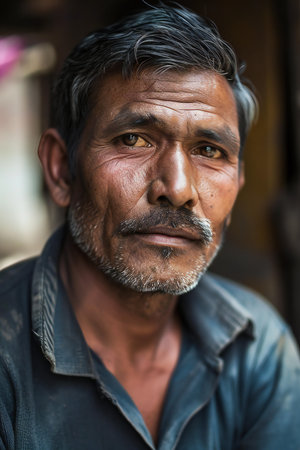 Portrait of a poor manの素材