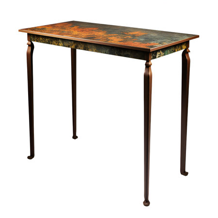 Old wooden table isolated on white background.の素材