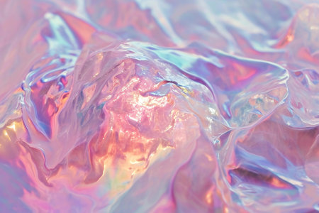 Abstract background of pink and blue crumpled tissue paper close upの素材