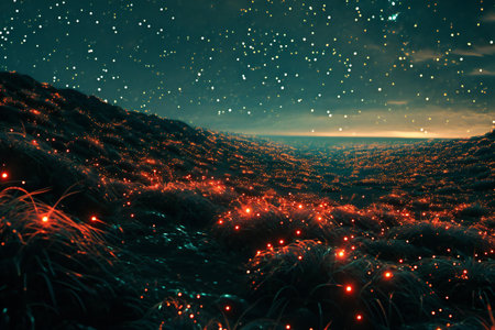 Fantasy alien planet. illustration of a fantasy alien planet.の素材