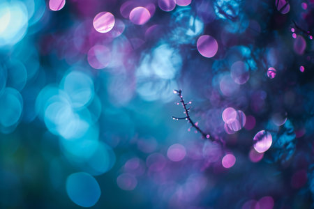 abstract bokeh background of purple and blue color with shallow depth of fieldの素材