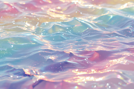 abstract background of water surface with bokeh defocused lightsの素材
