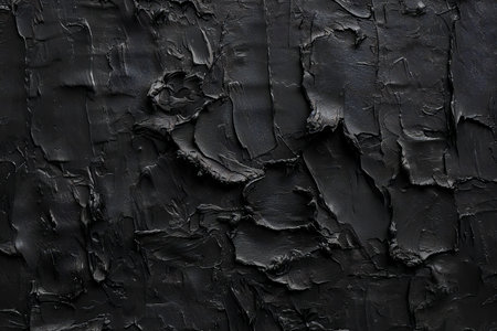 Black paint on a black wall. Abstract background and texture for design.の素材