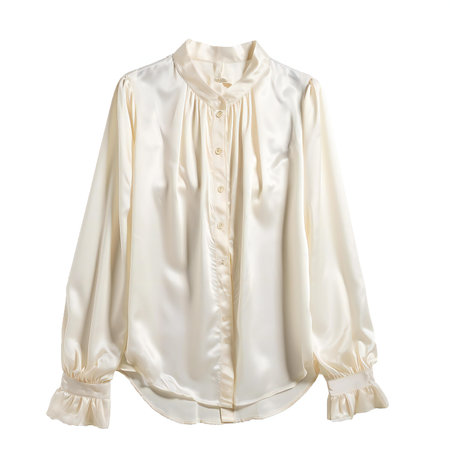 Women's blouse isolated on white background.の素材