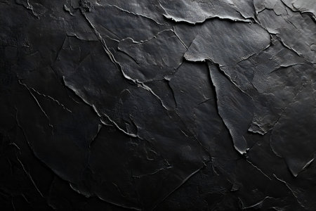 Black cracked wall texture. Abstract background for design with copy space.の素材