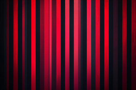 Red and black striped background. Vertical stripes pattern.の素材