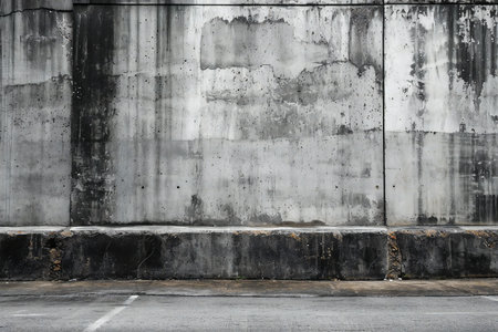 street wall background,Industrial background, empty grunge urban street with warehouse brick wallの素材