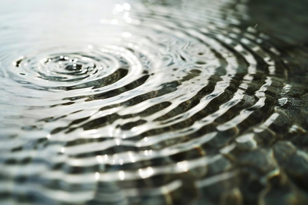 Water ripples on the surface of the water. Abstract background.の素材