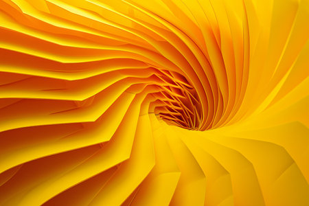illustration of an abstract background with a spiral pattern in yellowの素材
