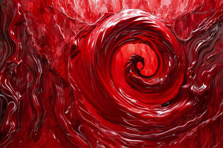 abstract background of flowing red paint.の素材