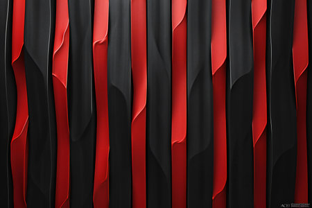 Black and red wavy background.の素材