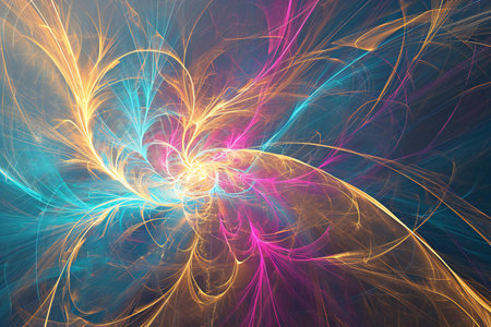 Abstract fractal. Fractal art background for creative design. Decoration for wallpaper, desktop, poster, cover booklet. Print for clothes, t-shirt. Creative illustration for designの素材