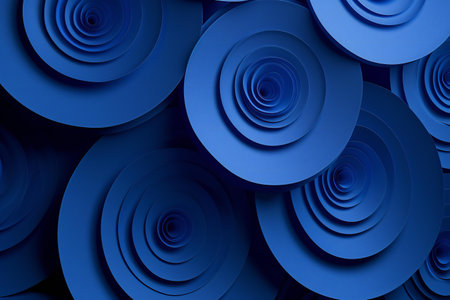 Abstract of blue spirals. Futuristic background.の素材