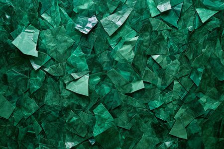 abstract background of broken glass in green colors, can be used as backgroundの素材