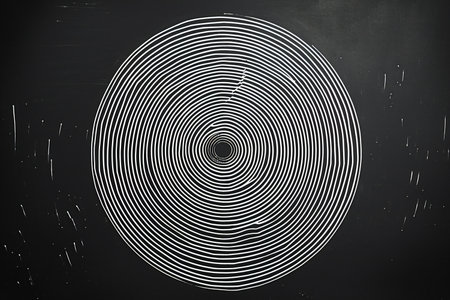 Blackboard with a spiral pattern. Abstract background. Copy space.の素材