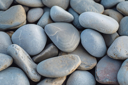 Pebbles on the beach, close-up, background.の素材