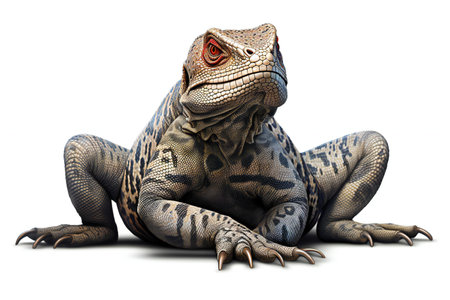 a fantasy dragon isolated on white background.の素材