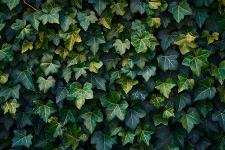 Green ivy leaves background. Green ivy leaves background texture.の素材