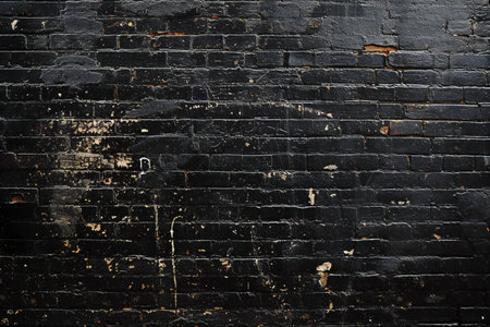 Black grunge brick wall texture. Abstract background and texture for design.の素材