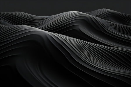 Black wavy background.の素材