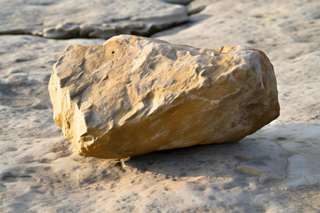 Big stone on the beach, close-up. Natural stone backgroundの素材