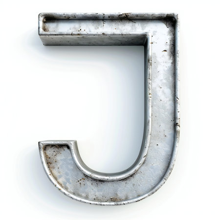 Metal letter on a white backgroundの素材