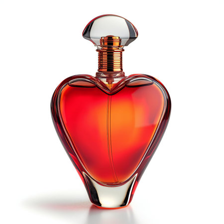 Bottle of perfume isolated on white background.の素材