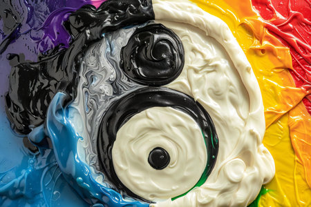 Candy in the form of a yin and yang.の素材